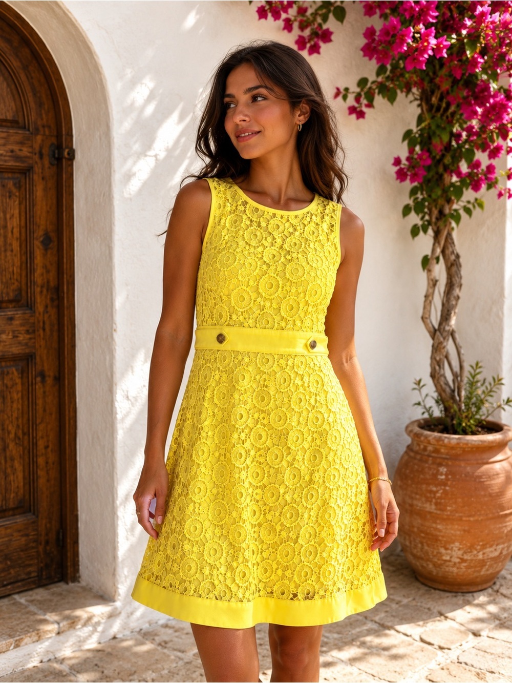 Karen Millen Noemie yellow sleeveless dress 8